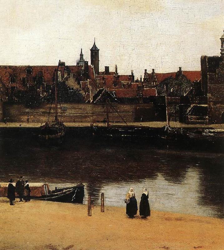 VERMEER VAN DELFT, Jan View of Delft (detail) wt oil painting picture